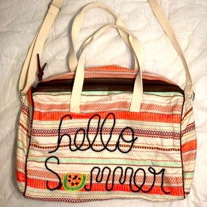 Hello Summer Beaded Tote Beach Bag